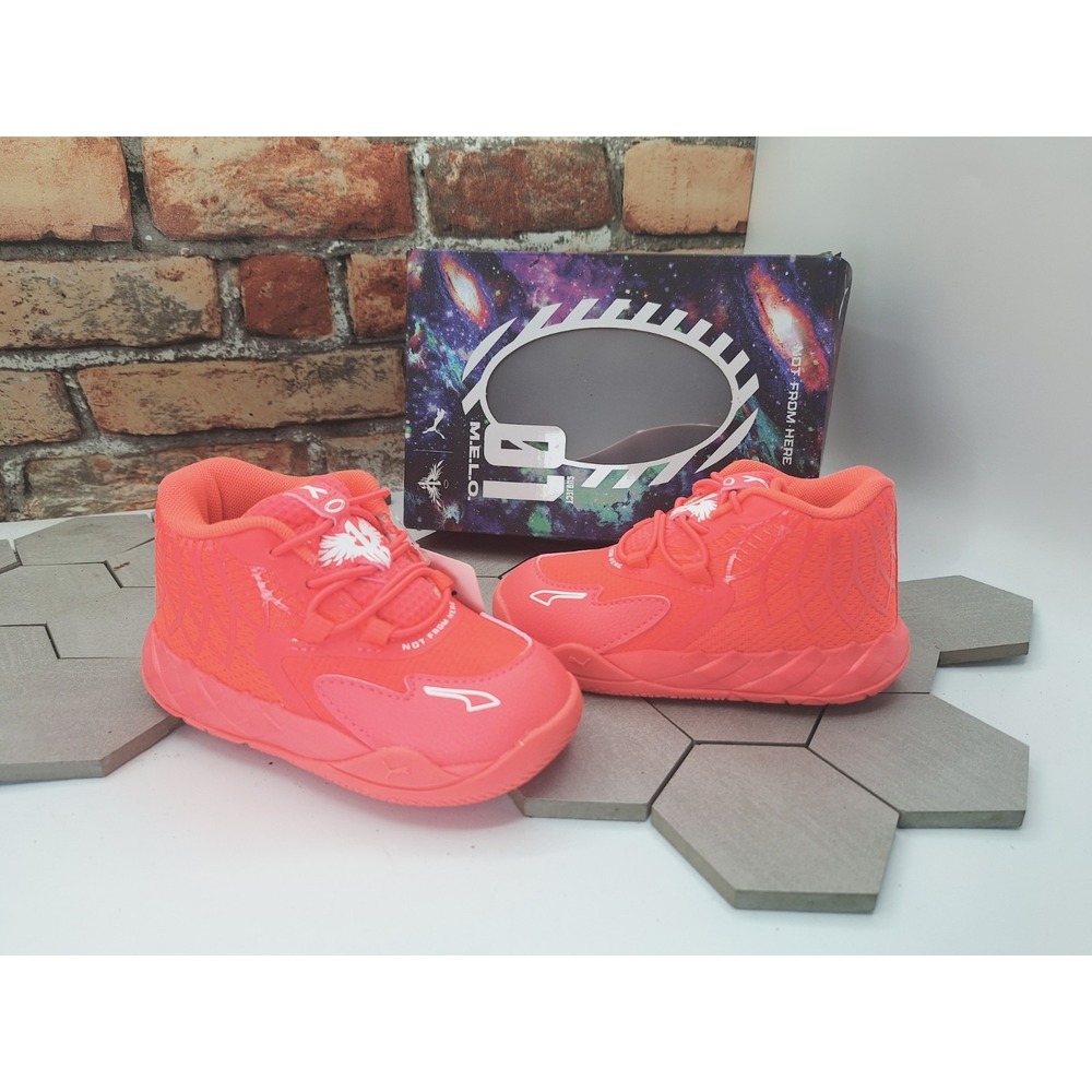 PUMA MB.01 LaMelo Ball "BCA" Pink Alert Basketball Shoes Kids Size 9C